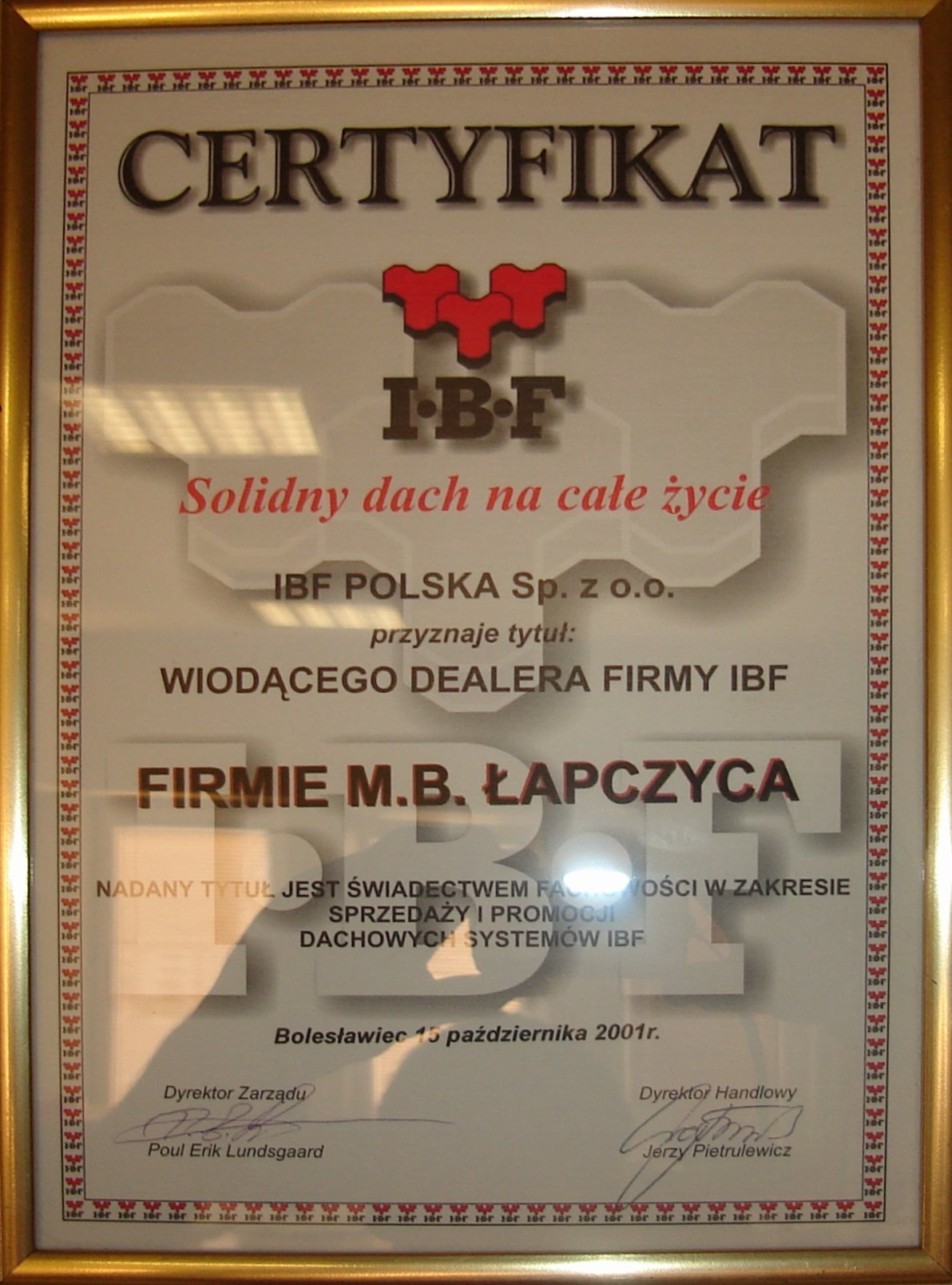 Certyfikat IBF